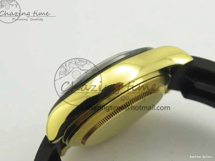 0522 Chic Daytona 116518LN YG JH Best Black Gold Dial On Rubber Strap A4130 (Free XS Rubber ) 3458